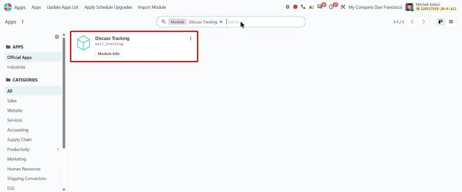 Discuss Tracking (mail_tracking) module that restores stored tracking values