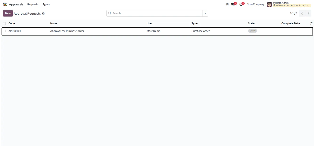 Refusing an approval request with a reason in Odoo