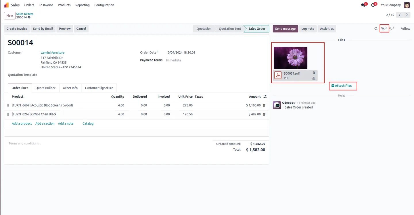 Configured Zip File server action shown in the Odoo Technical settings