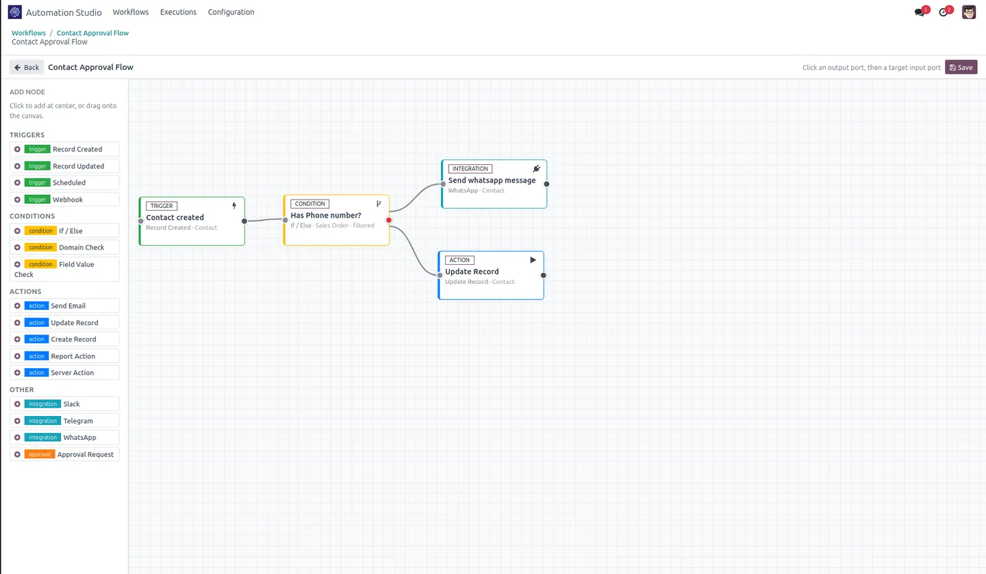 Chaining a button response into another Automation Studio workflow
