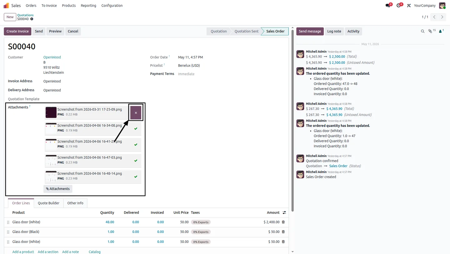 Drag-and-drop file upload widget on an Odoo form view