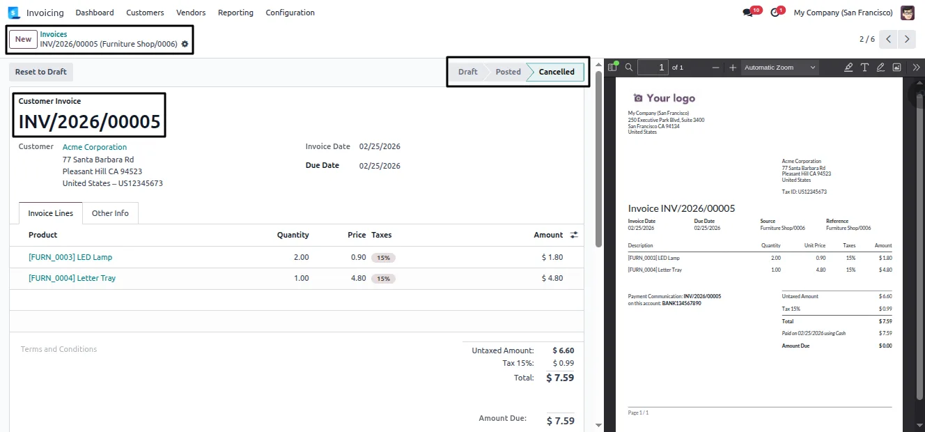 Permanently deleting cancelled POS orders from the Odoo list