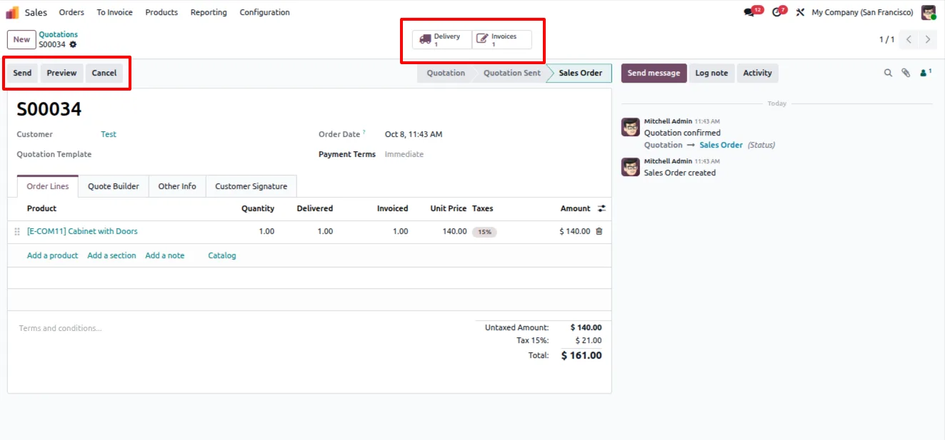 Cancel Sales Order module shown in the Odoo Apps store, ready to install