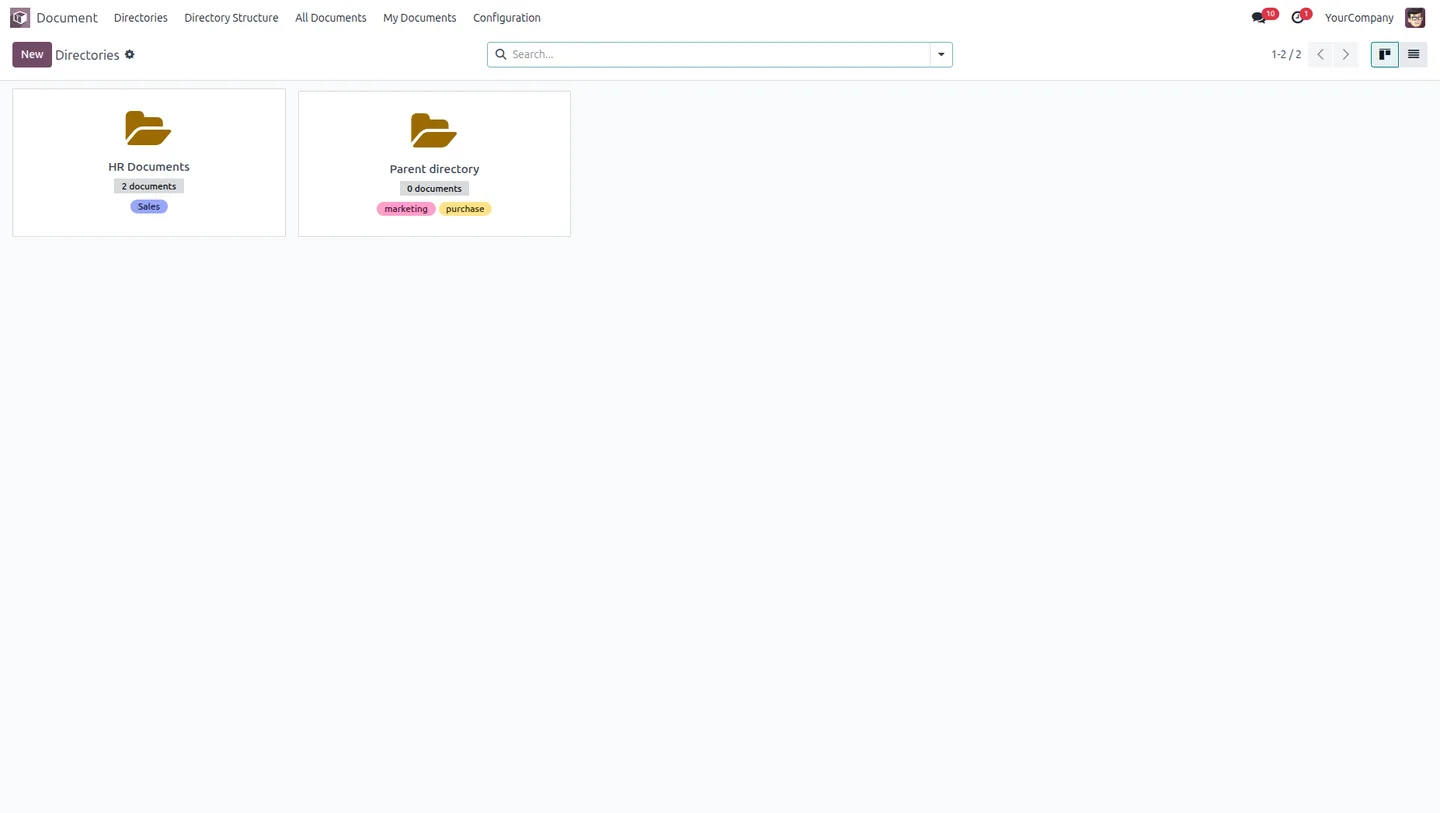 Creating color-coded directory tags in Document Directory Hub
