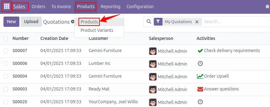 Module summary and key attributes for the Excel product export