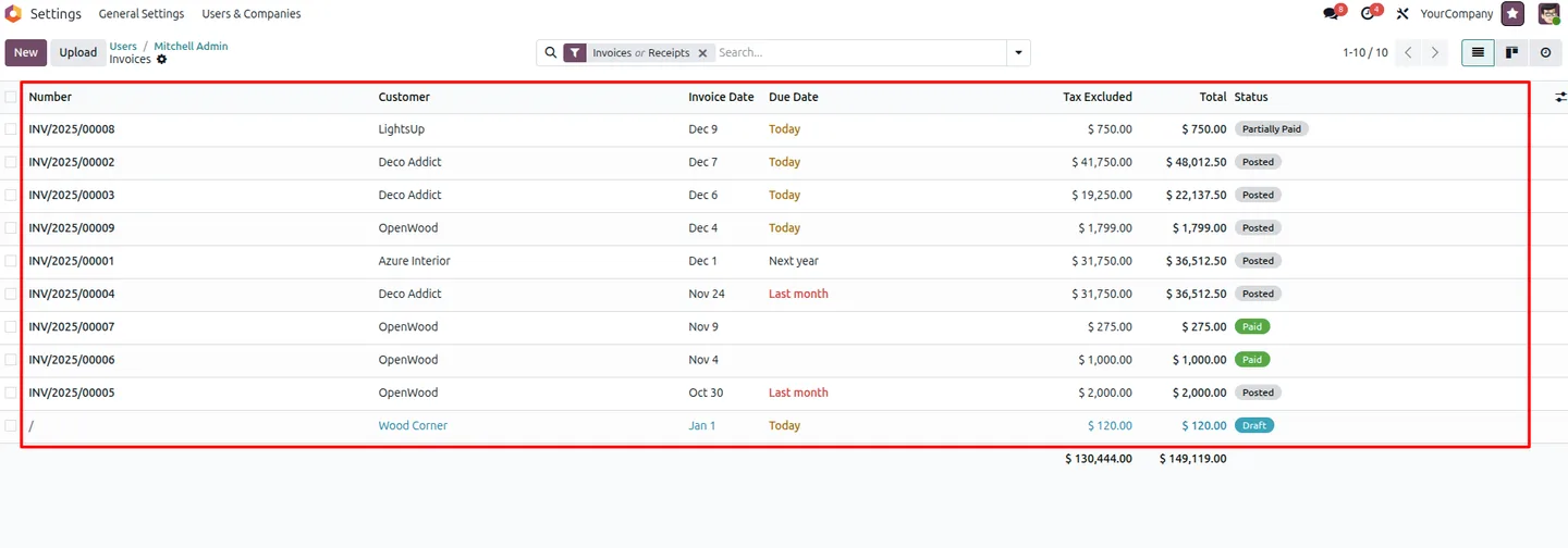 Navigating to a screen from a bookmarked menu shortcut in Odoo