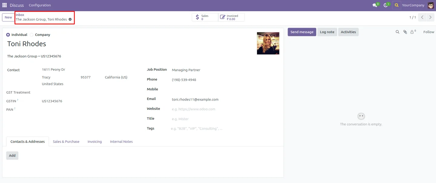 Opening a record from Global Search Pro results in Odoo