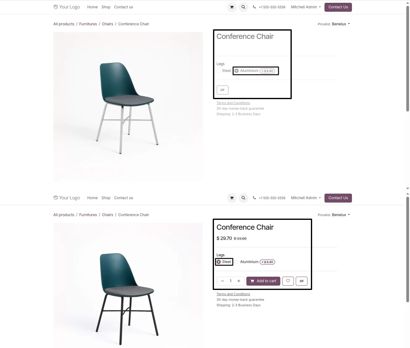 Option to hide out-of-stock products entirely from the Odoo shop