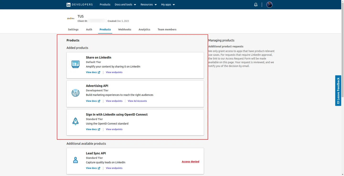 Sharing an image post to LinkedIn from Odoo