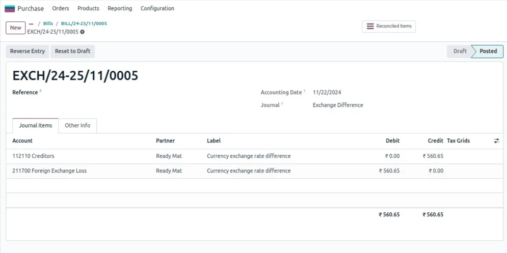 Currency rate documentation visible on the Odoo currency record