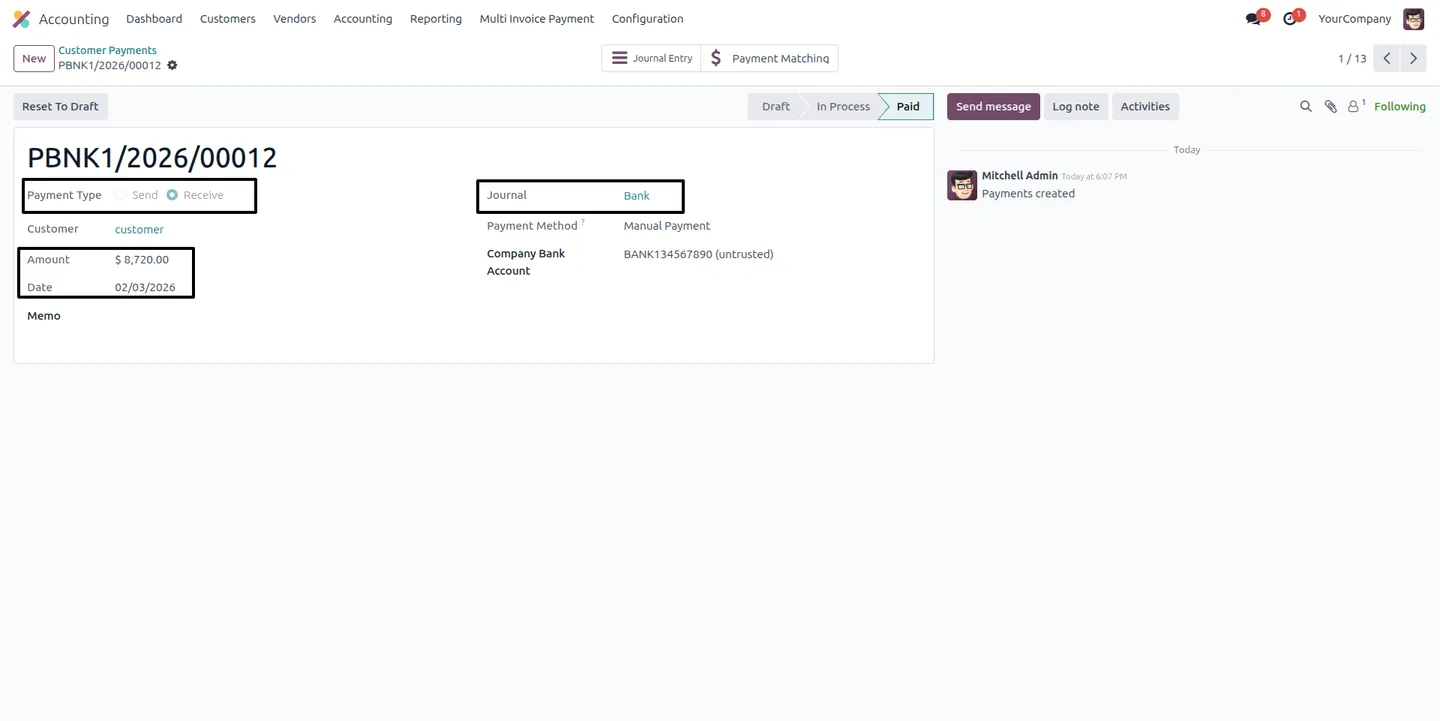 Allocating a payment across multiple invoices with live balance tracking