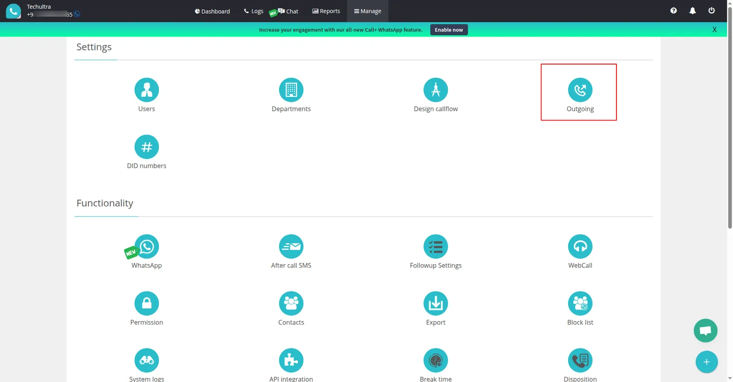 MyOperator click-to-call action on an Odoo CRM lead