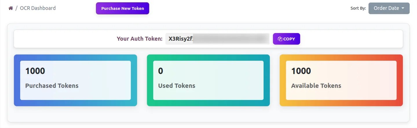 Retrieving the Fynix authentication token for the Odoo OCR AI module