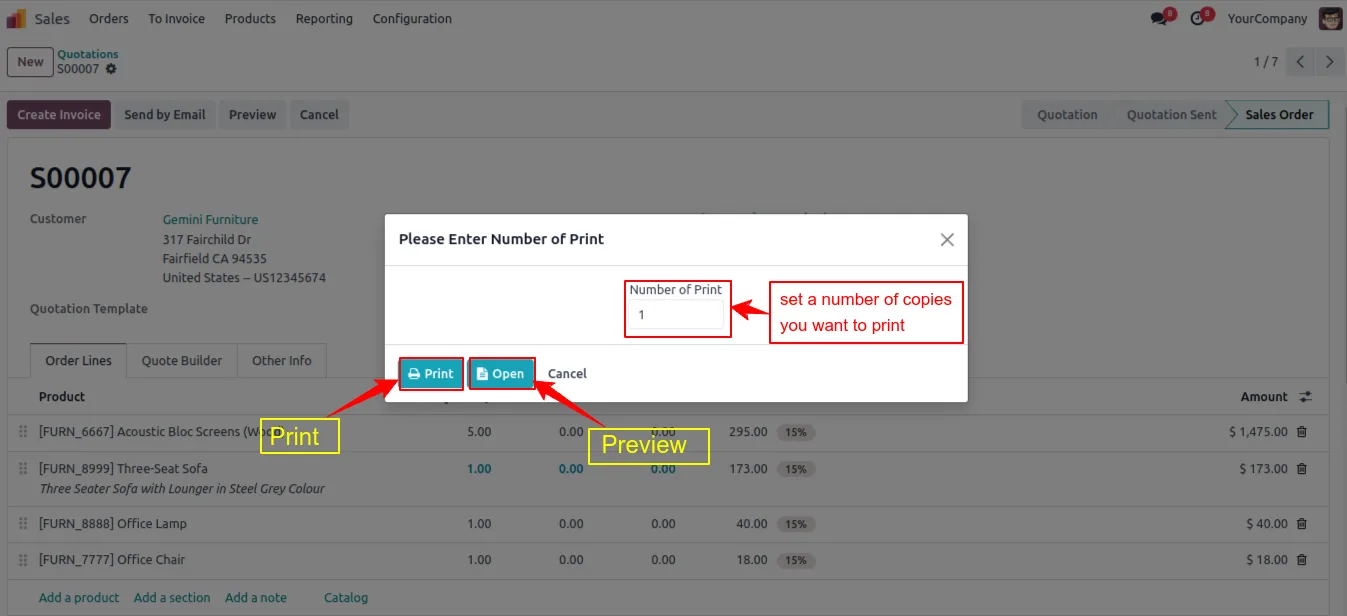 PrintNode document preview before printing from Odoo