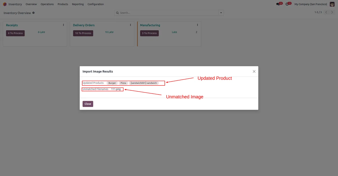 Product records updated with images after a bulk import in Odoo