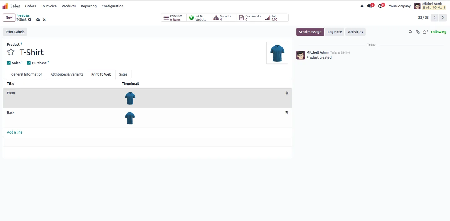 Adding text to a customer design in the Product Personalizer editor