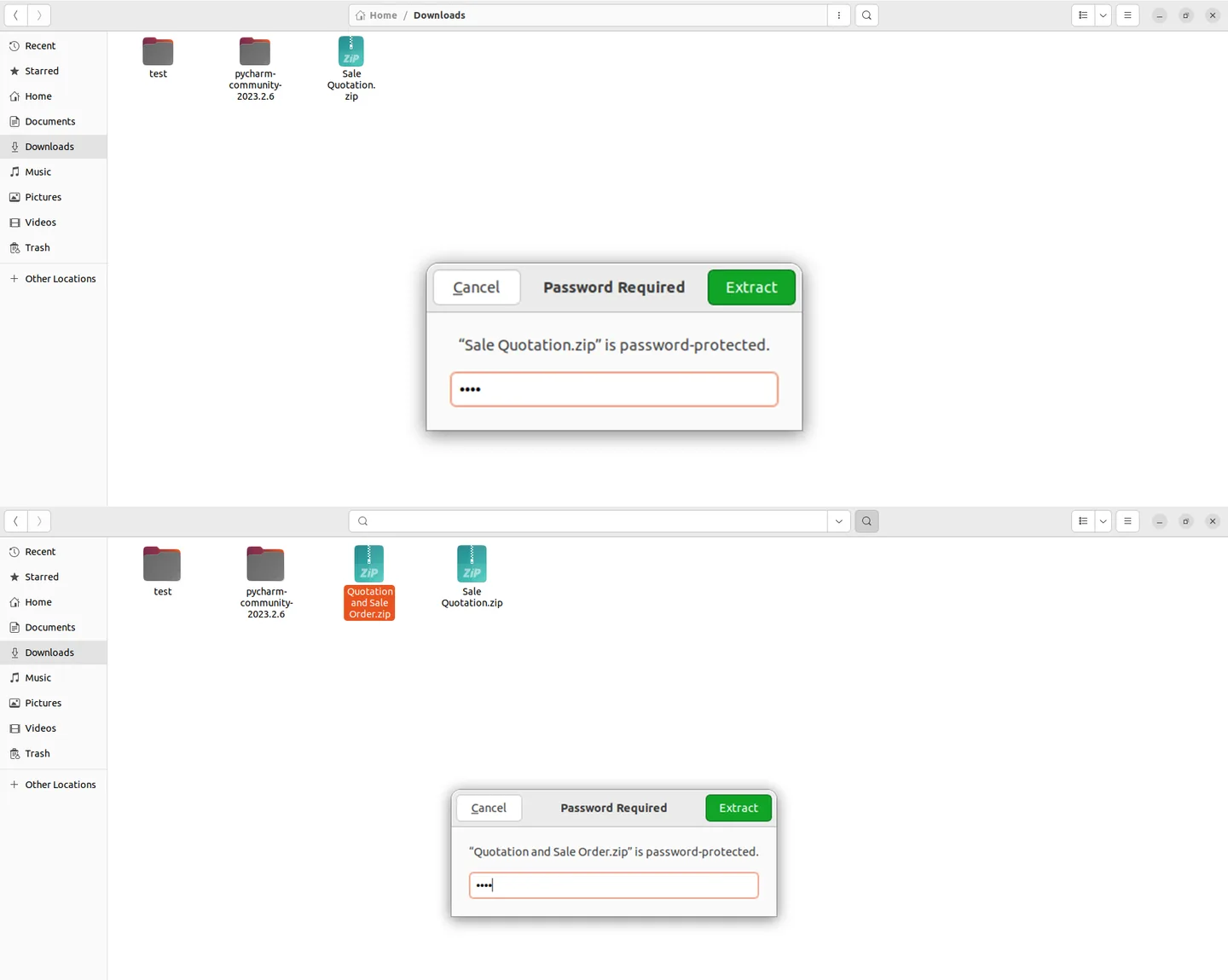 Generating a password-protected ZIP of selected Odoo quotations
