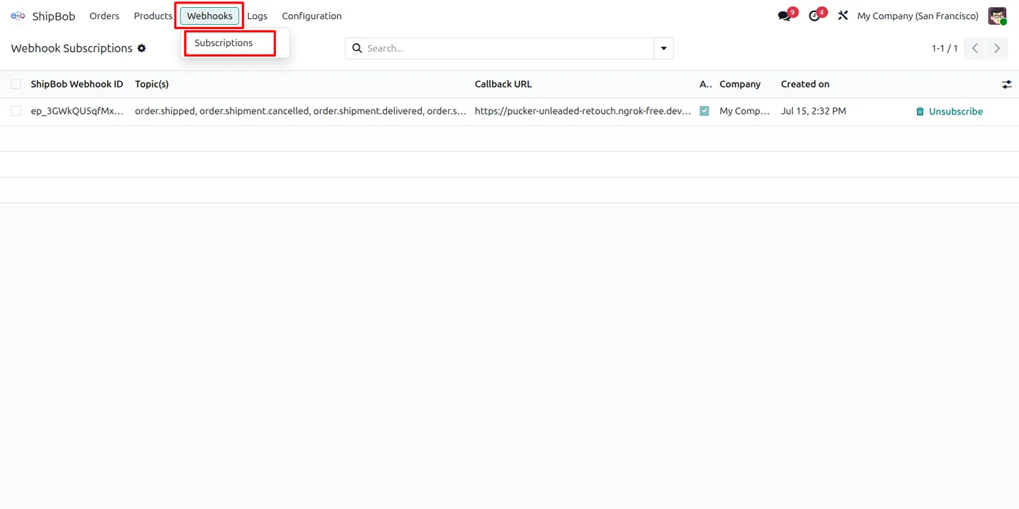 Real-time shipment tracking from ShipBob inside Odoo