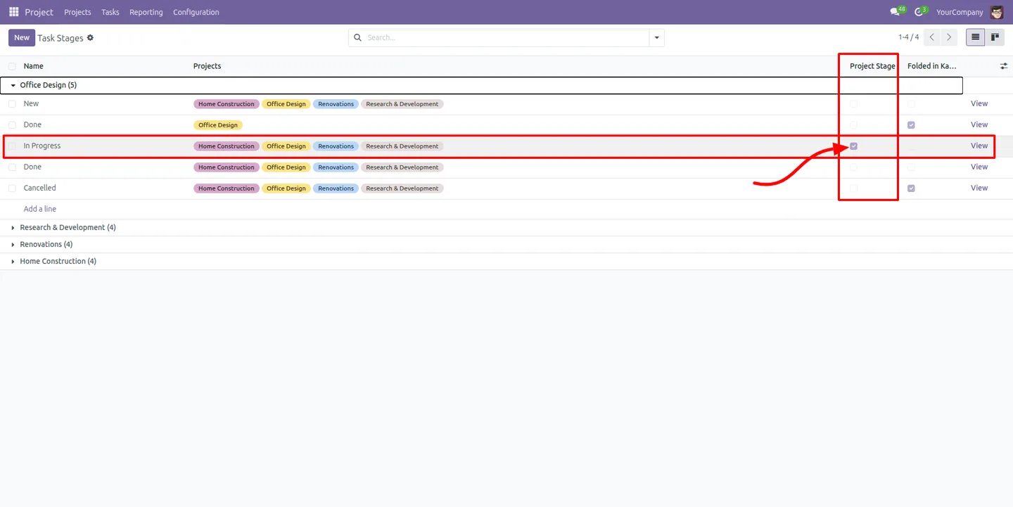 Task Stage Lifetime duration analytics in Odoo Project reporting