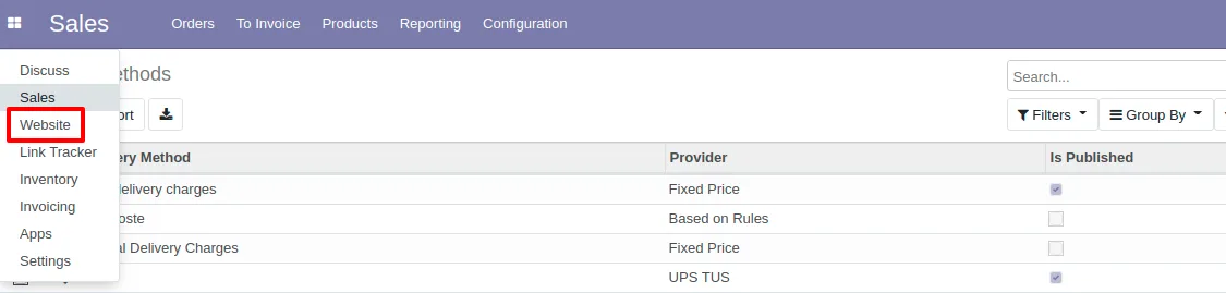 Cancelling a UPS shipment from inside Odoo