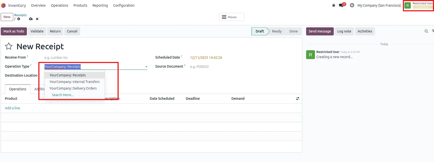 Sale order list limit setting for a restricted user in Odoo
