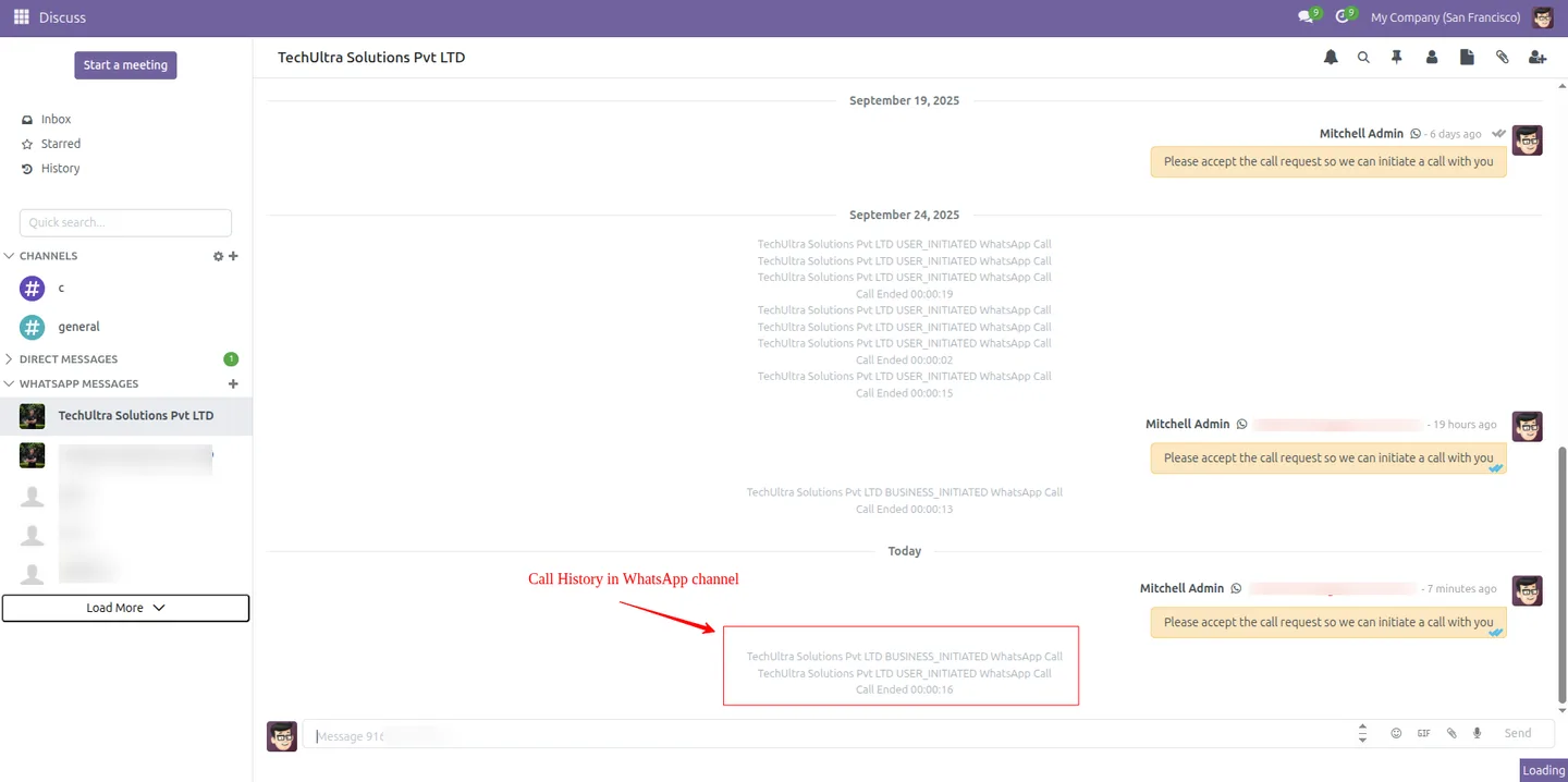 Multi-operator WhatsApp call handling in Odoo Community