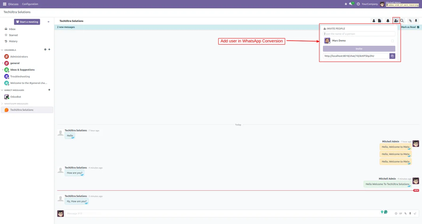 Adding an extra agent to a shared WhatsApp Discuss channel